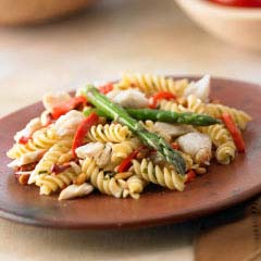 Tuscan crab and asparagus pasta